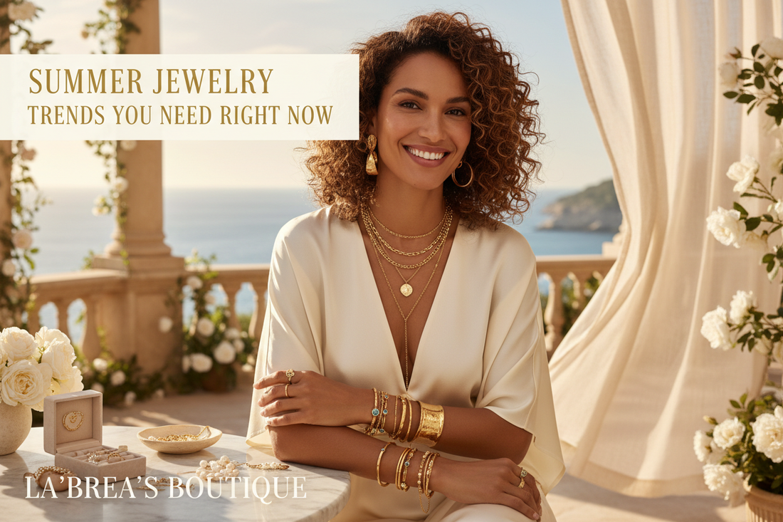 This is a beautiful set of jewelry pieces that you can adorn with any outfit. The blouse is cool for the Summer season if you love dressing up and showcasing your magnificent pieces, such as the necklace, and earrings that pulls everything together. 