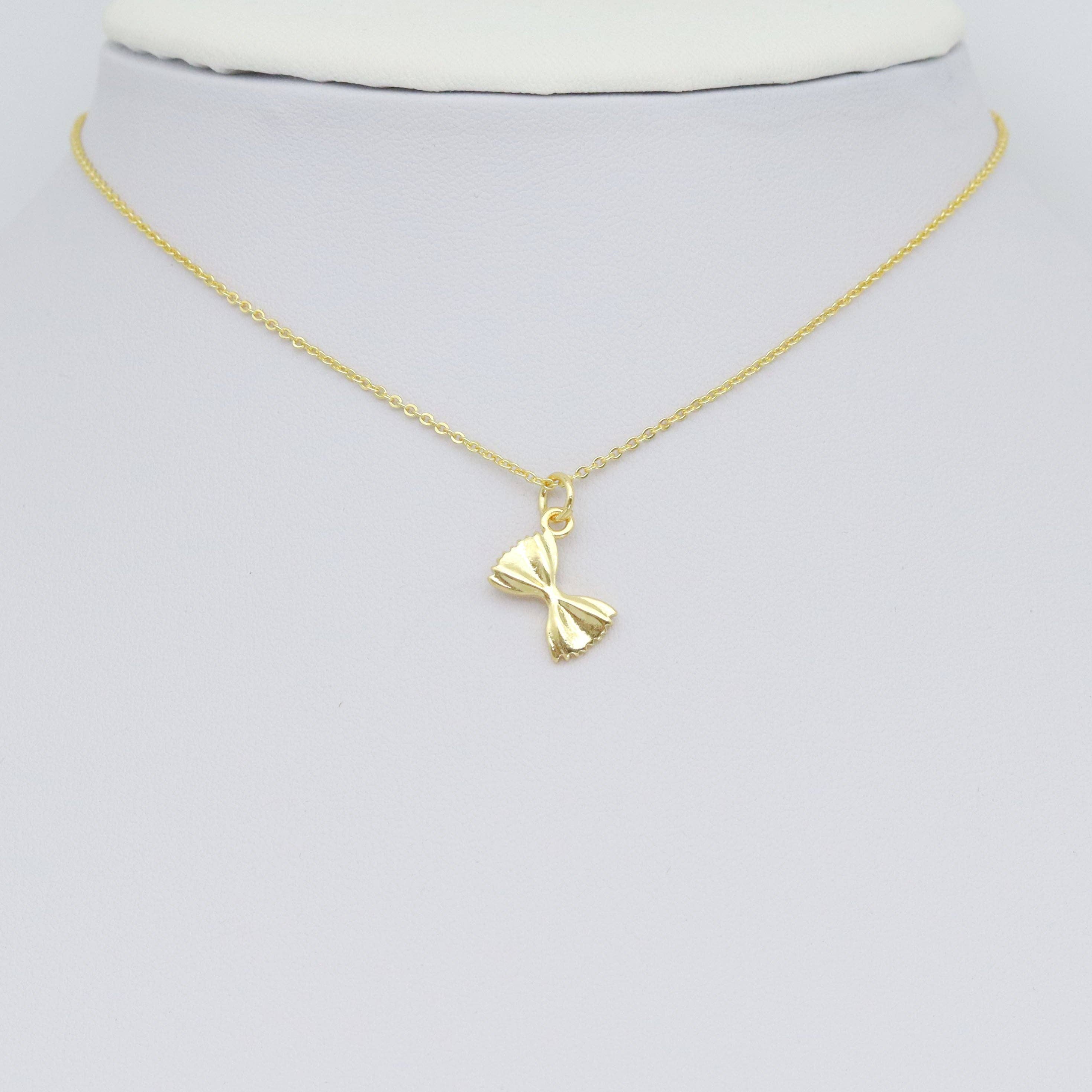 Gold Bow knot Charm Pendant, Sku#LK1018