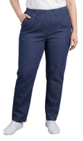 Women's Lightweight Pull-On Denim Jeans with Elastic Waist – Relaxed Fit Stretch Jeans for Casual Everyday Wear