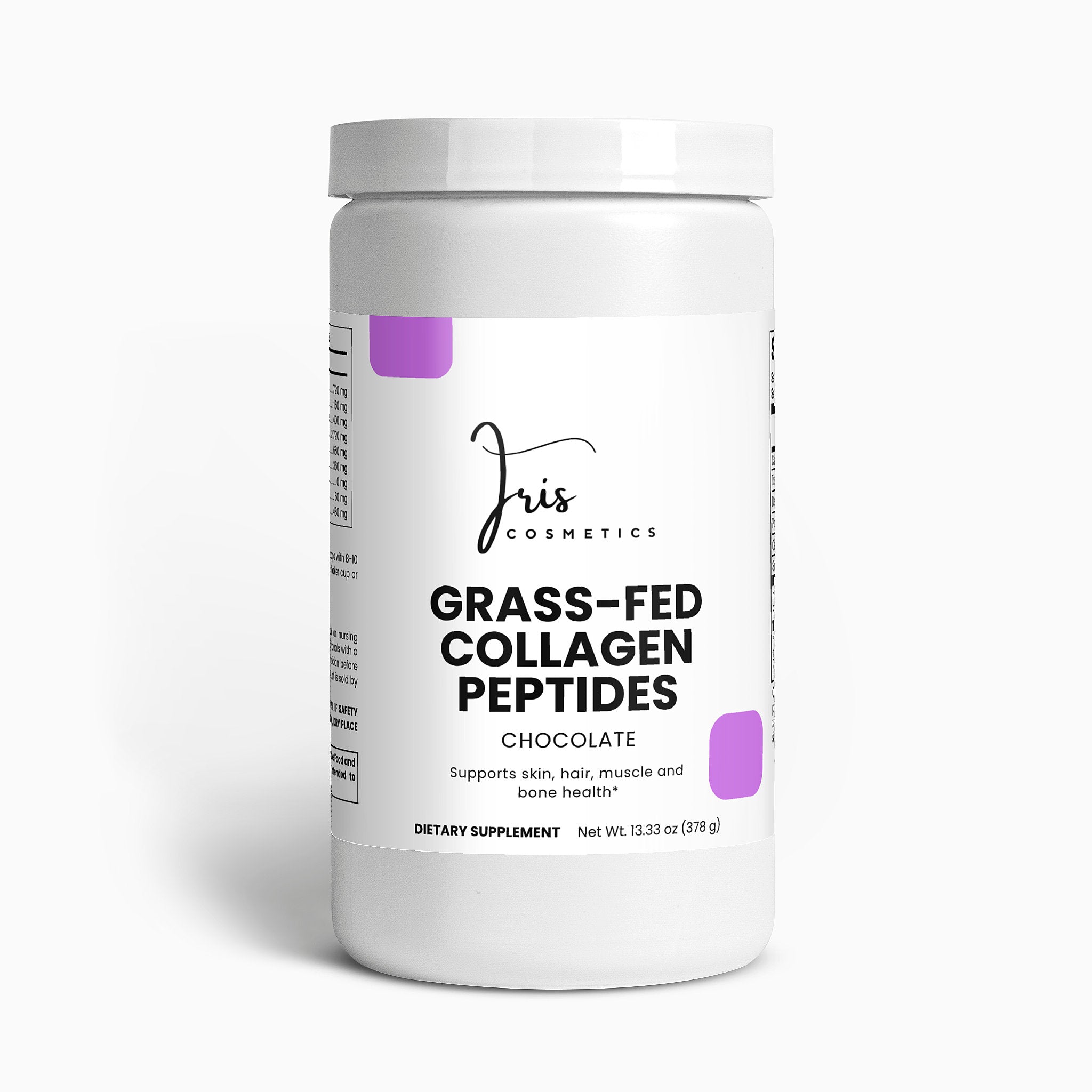 Iris Cosmetics Grass-Fed Collagen Peptides Powder (Chocolate)