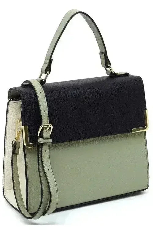 Vegan Leather Satchel - Top Handle Crossbody Bag | Femstylo