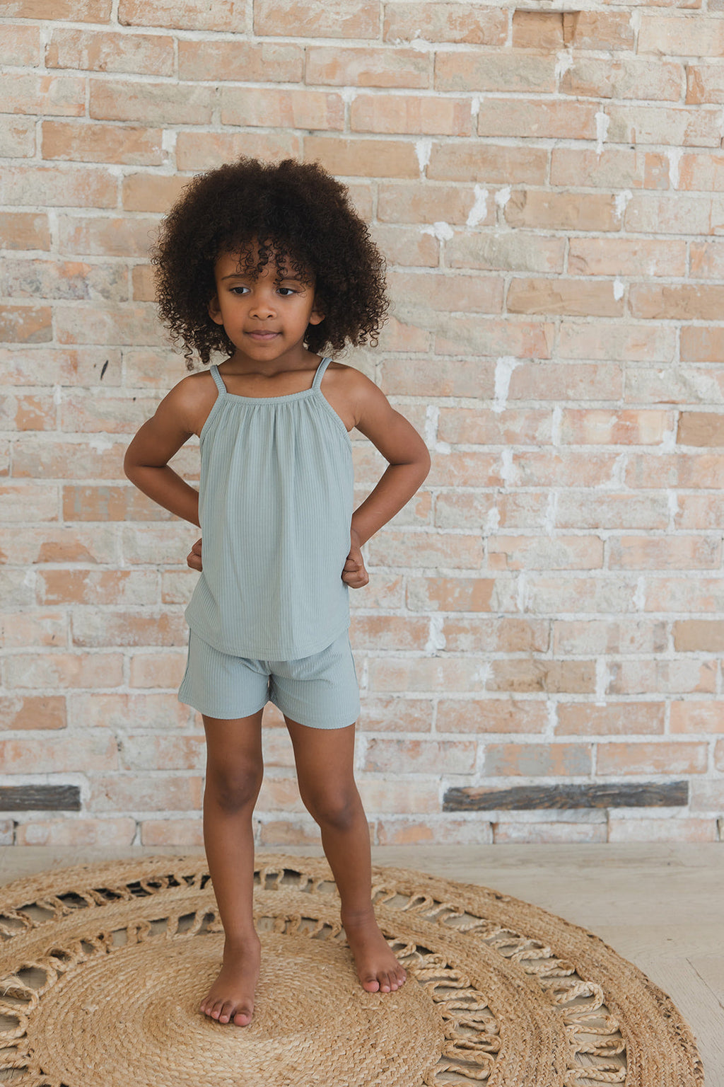 Sage (ribbed) - Tank Short Set