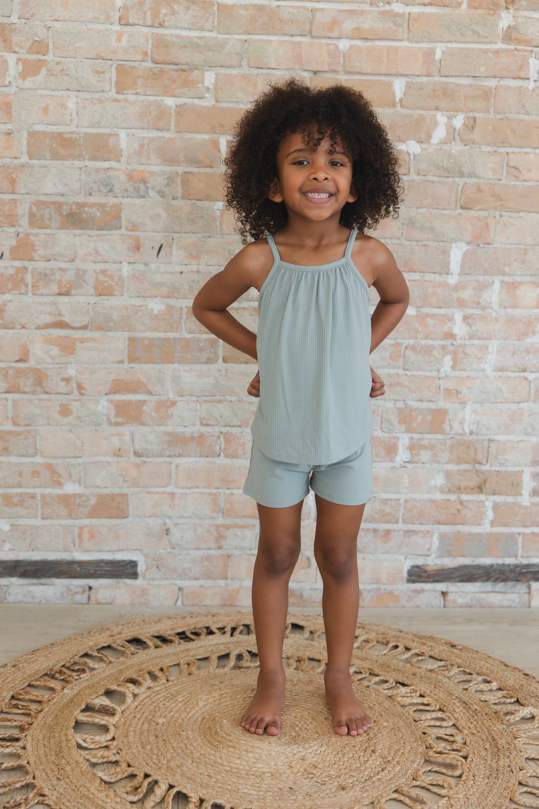Sage (ribbed) - Tank Short Set