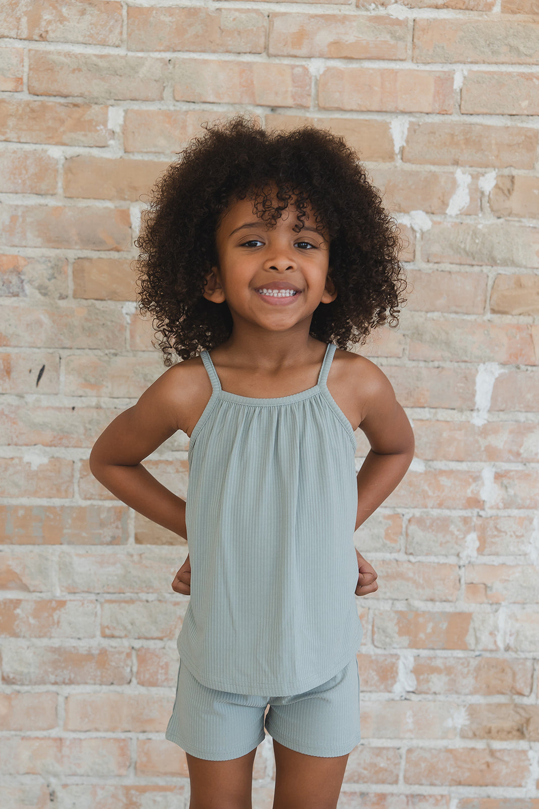 Sage (ribbed) - Tank Short Set