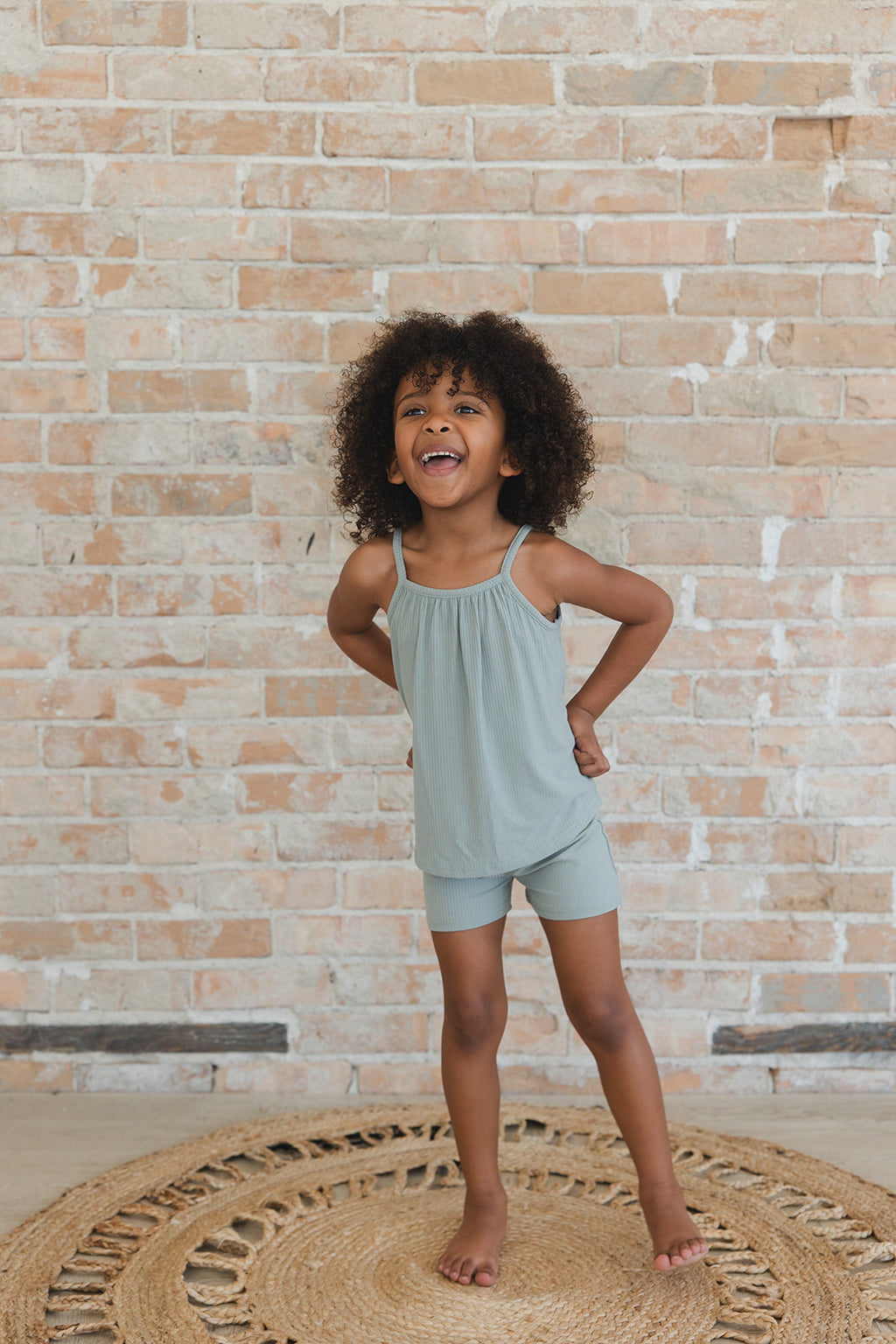 Sage (ribbed) - Tank Short Set