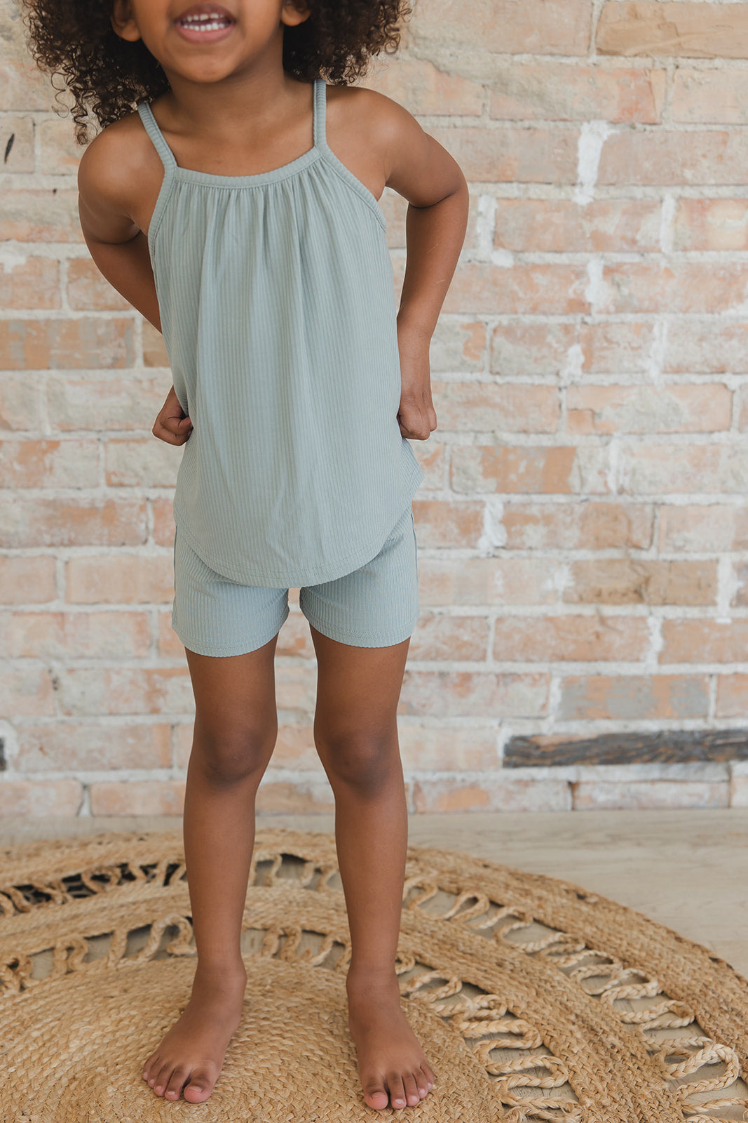 Sage (ribbed) - Tank Short Set