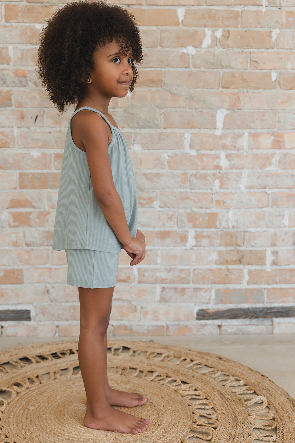 Sage (ribbed) - Tank Short Set