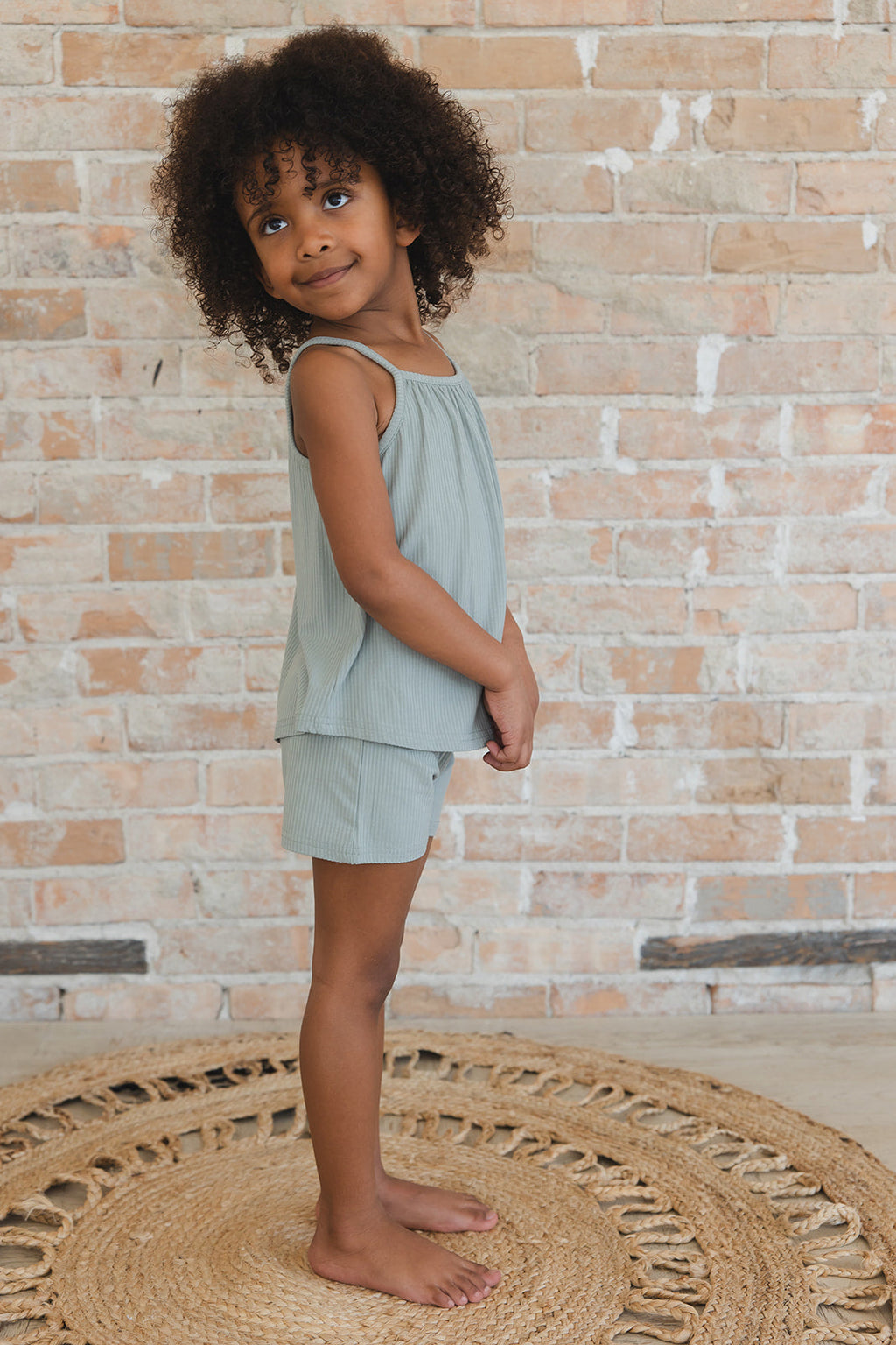 Sage (ribbed) - Tank Short Set