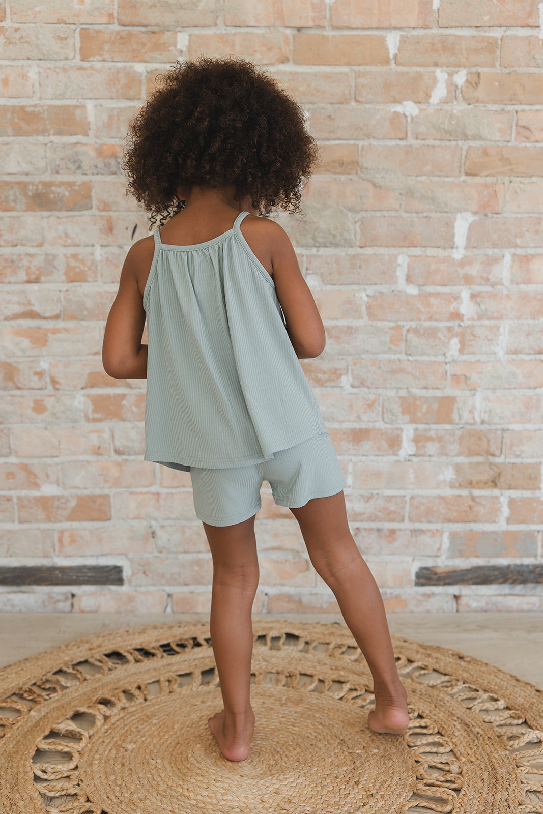 Sage (ribbed) - Tank Short Set