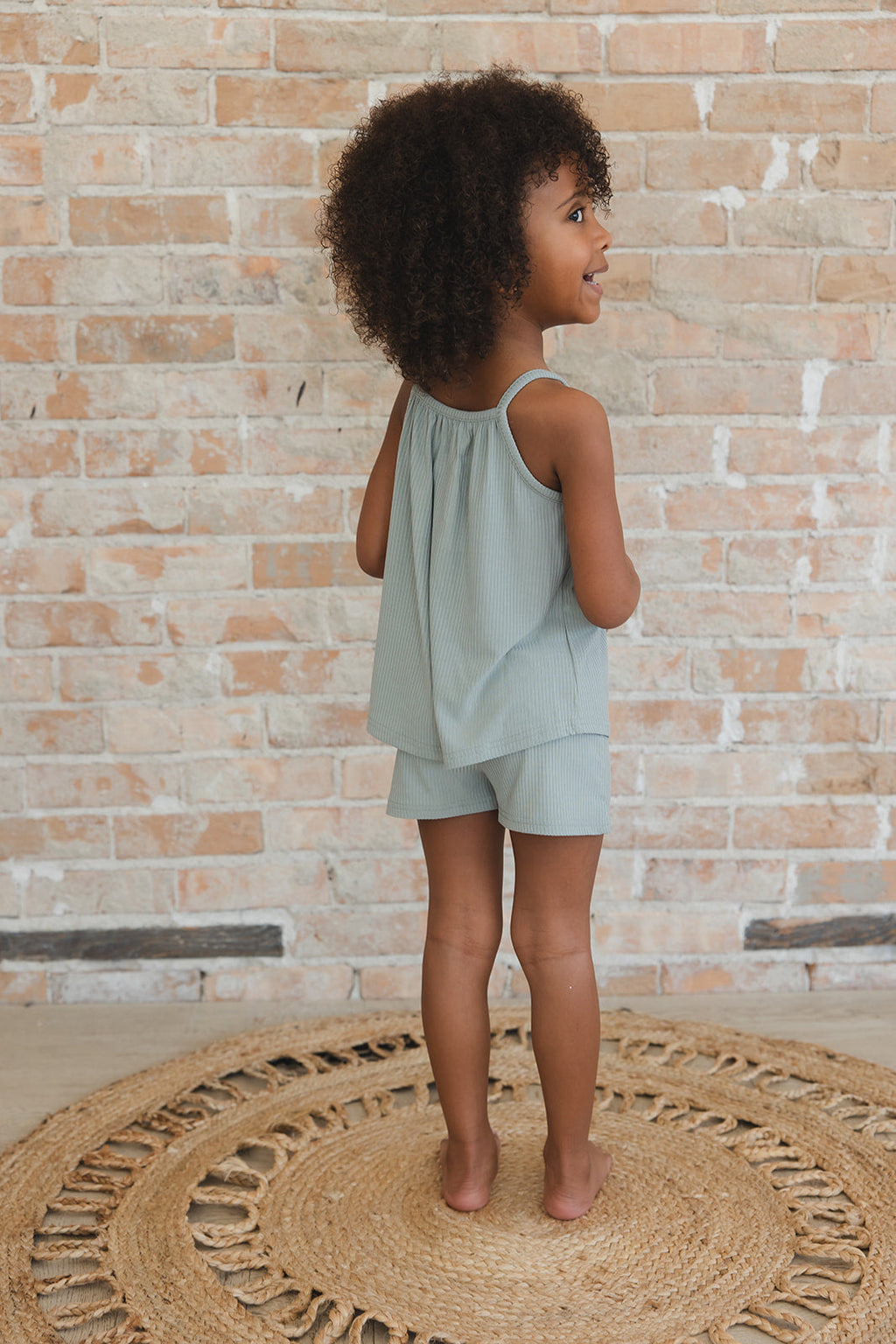 Sage (ribbed) - Tank Short Set