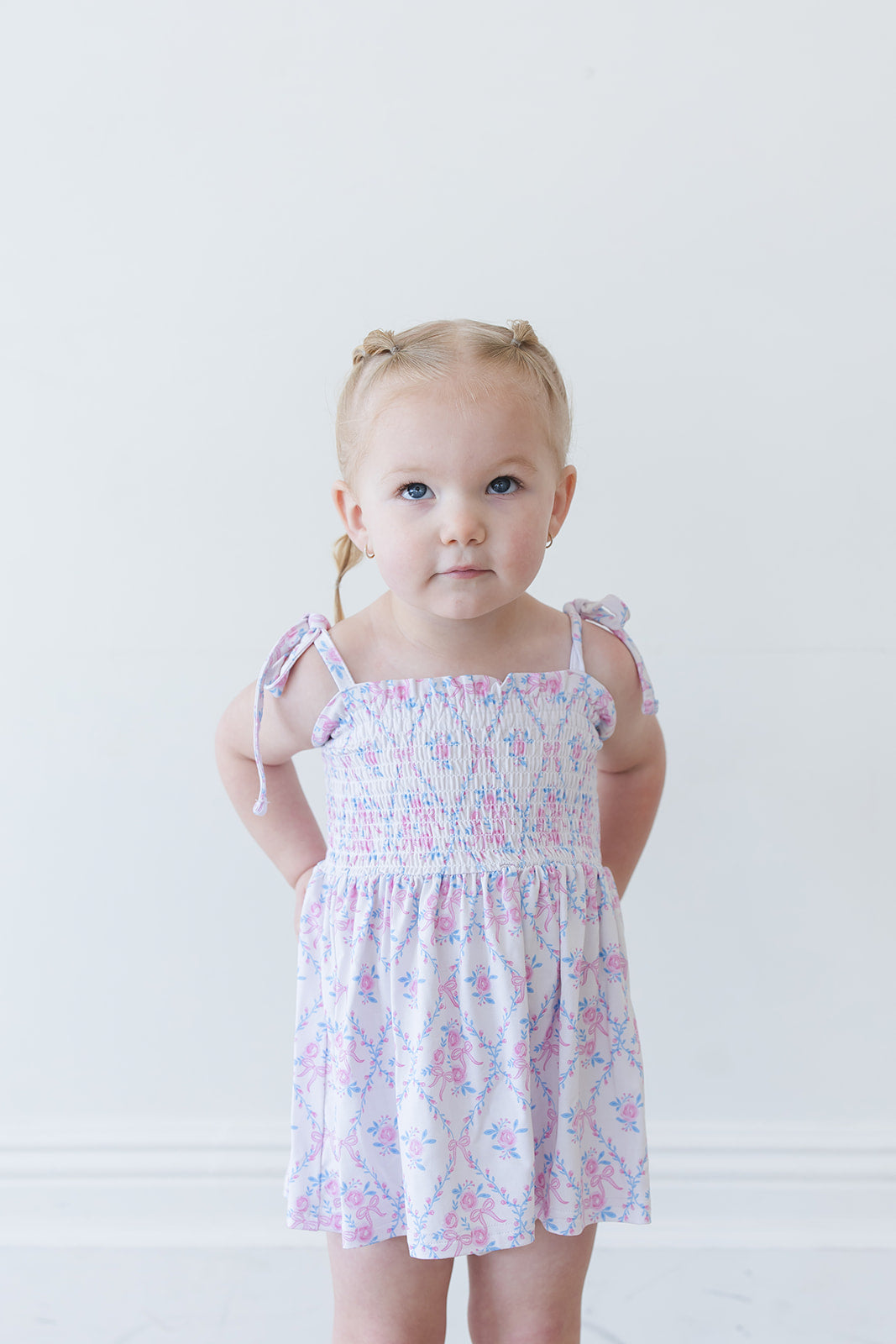 Charlotte - Smocked Diaper Dress Set