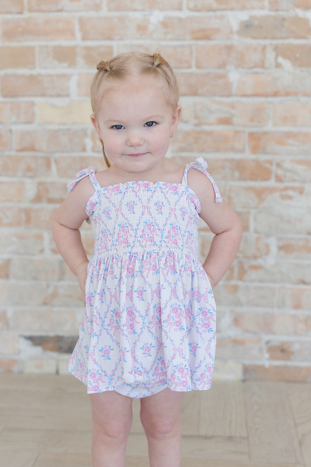 Charlotte - Smocked Diaper Dress Set