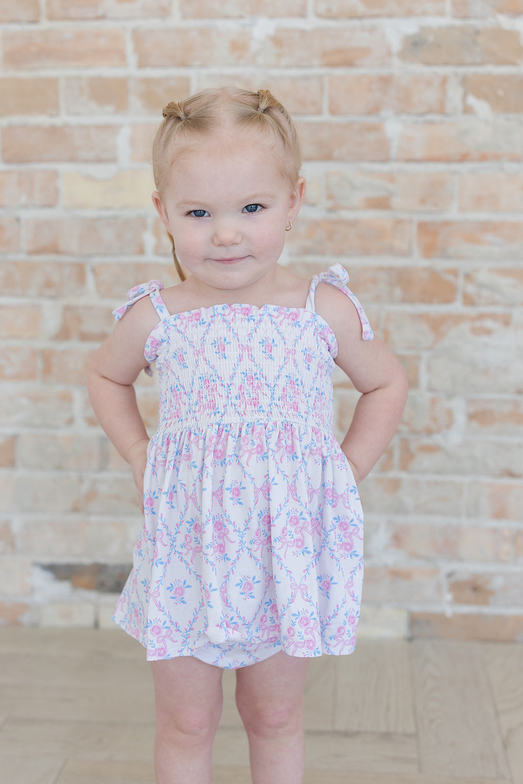 Charlotte - Smocked Diaper Dress Set