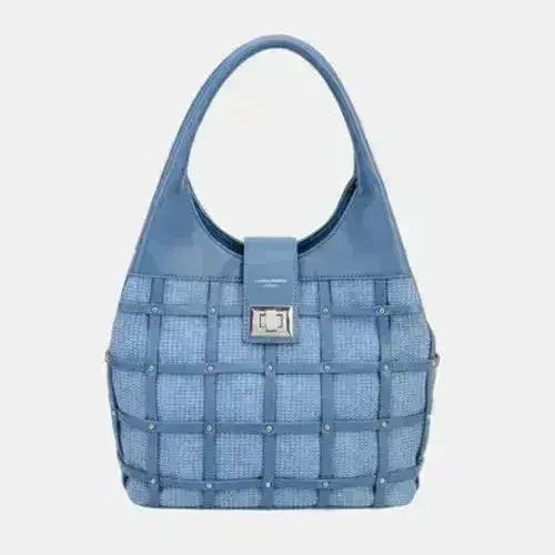 David Jones Rivet Handbag – Edgy PU Leather Medium Tote | Femstylo
