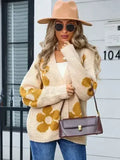 Angel Wings Flower Open Front Long Sleeve Cardigan - Trendy & Comfortable