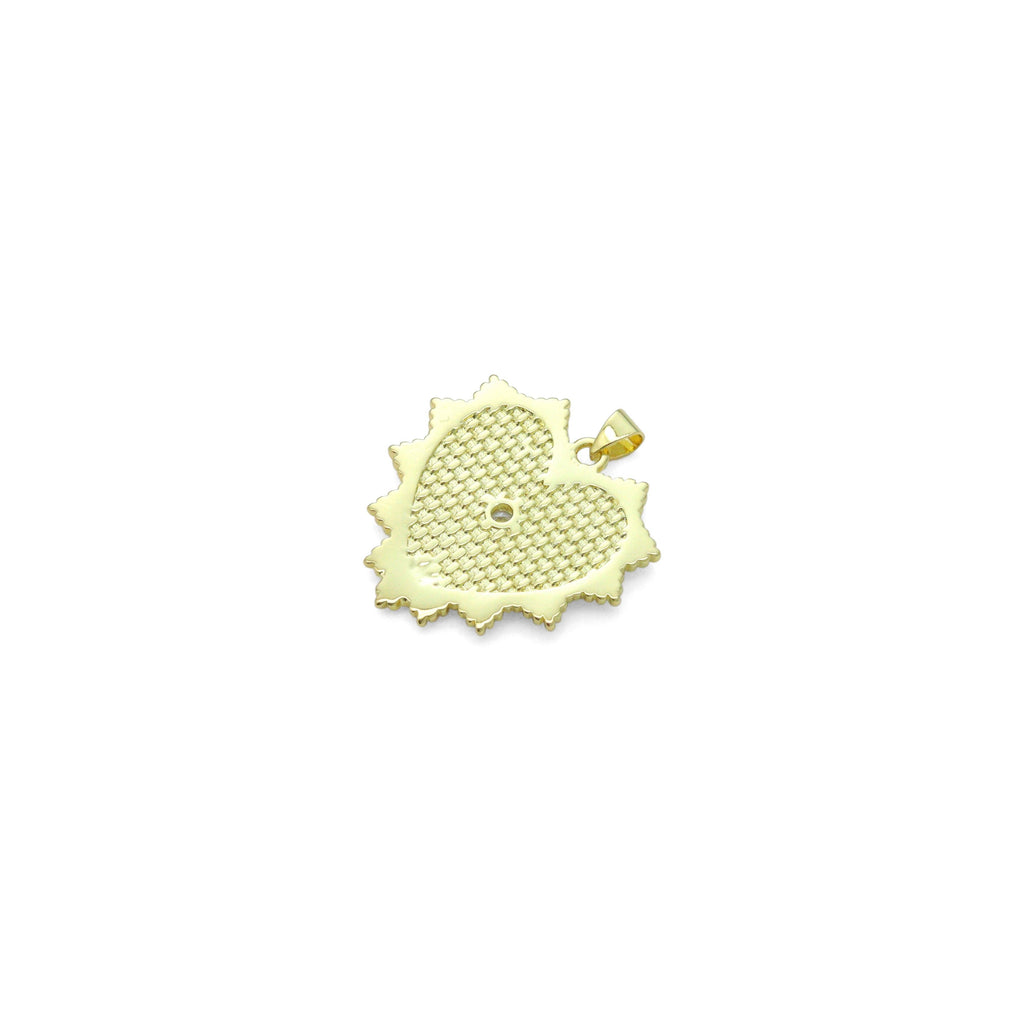 Diamond CZ Spike Heart Charm Pendant, Sku#LX791