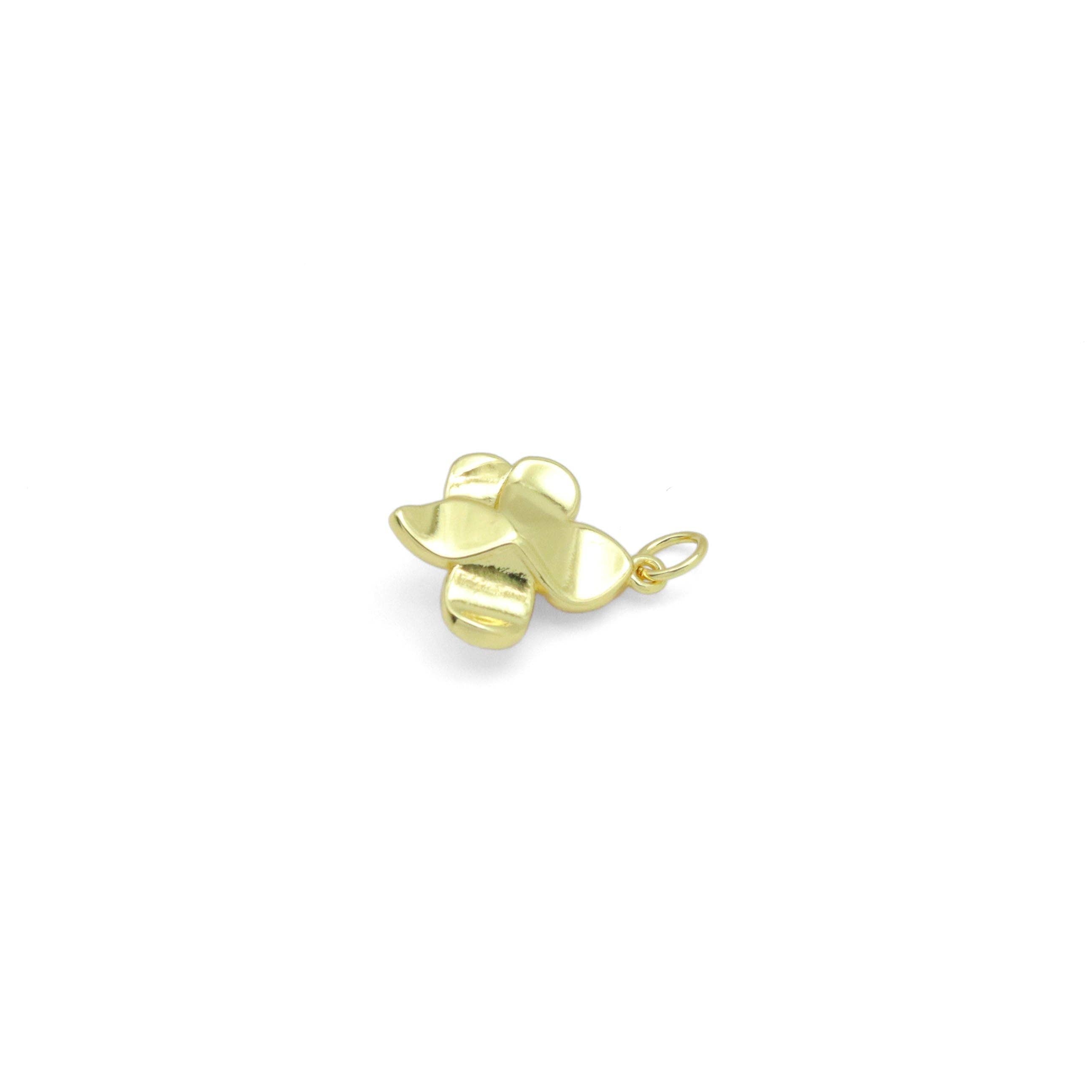 White Pink Mother of Pearl Flower Charm Pendant, Sku#LK1060