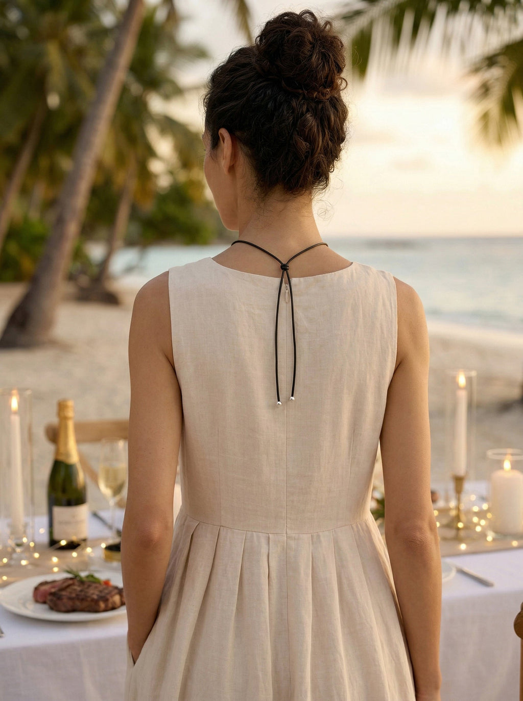 Ivory Nut Pendant Cord Necklace