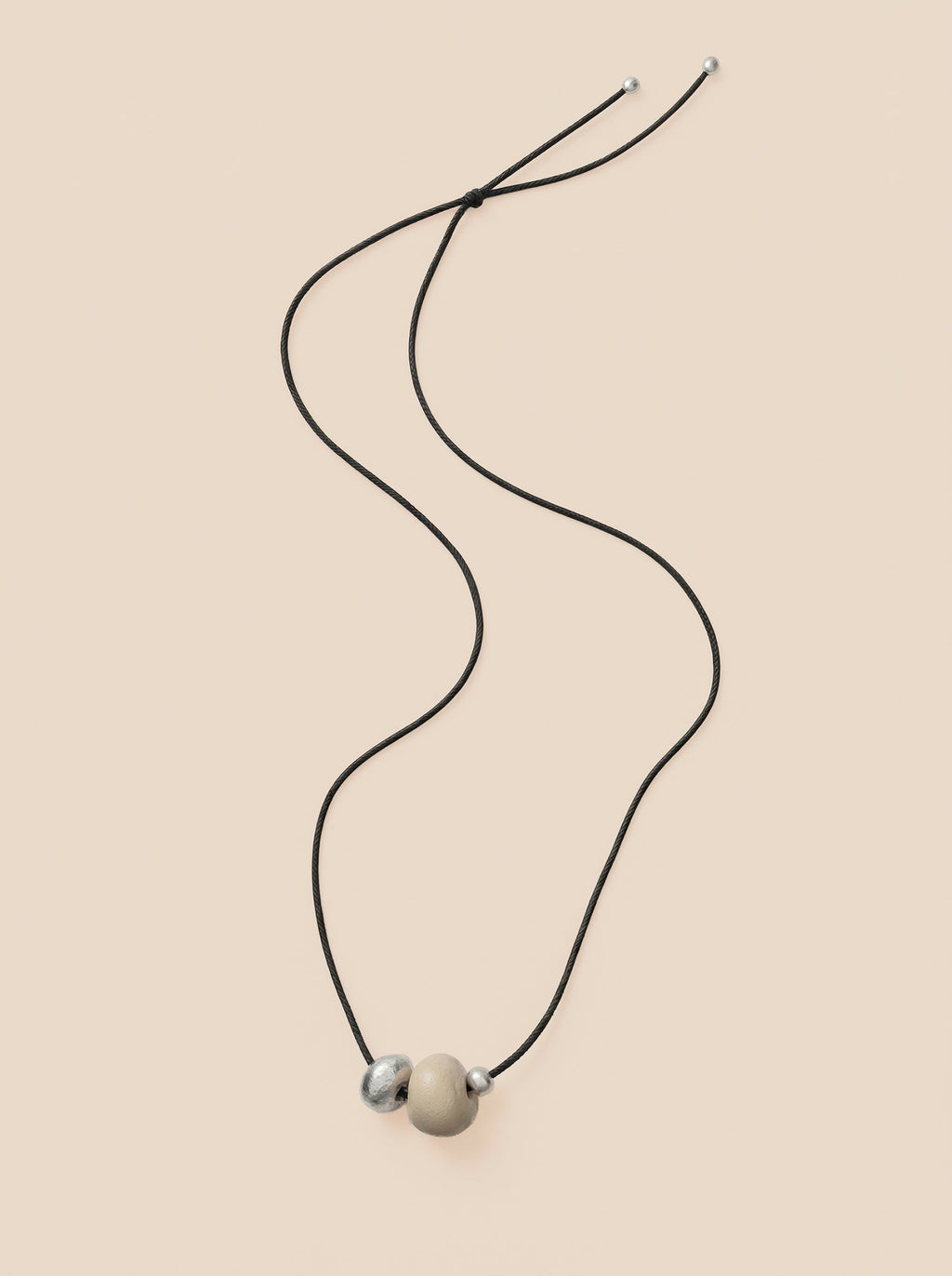 Ivory Nut Pendant Cord Necklace