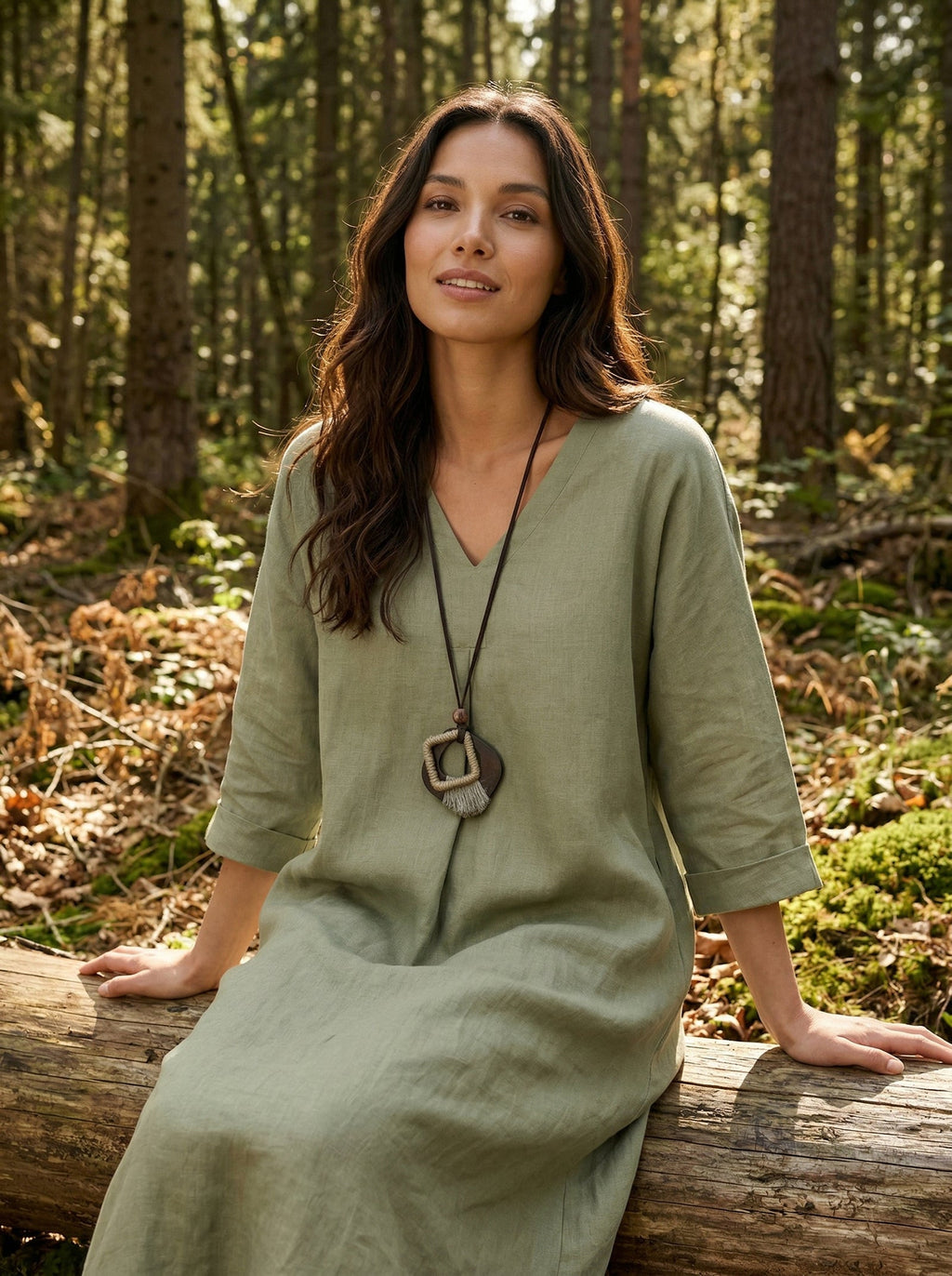Artisanal Woodland Pendant Necklace