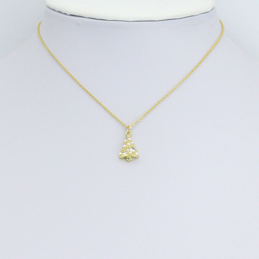 White Pearl Trees Charm Pendant,Sku#A483