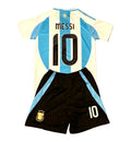 Kids Messi Jersey Kit - Argentina Black Shorts Version Soccer Jersey Set