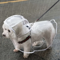 Transparent Waterproof Dog Raincoat for Small and Medium-Sized Dogs, Teddy and Bichon Frise Dog for Rainy Days Walking