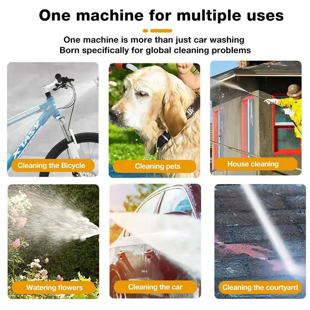 1500W 40-50 Bar Cordless High Pressure Cleaner Washer Spray Water Gun Car Wash Pressure Water Cleaning Machine for Car Garden