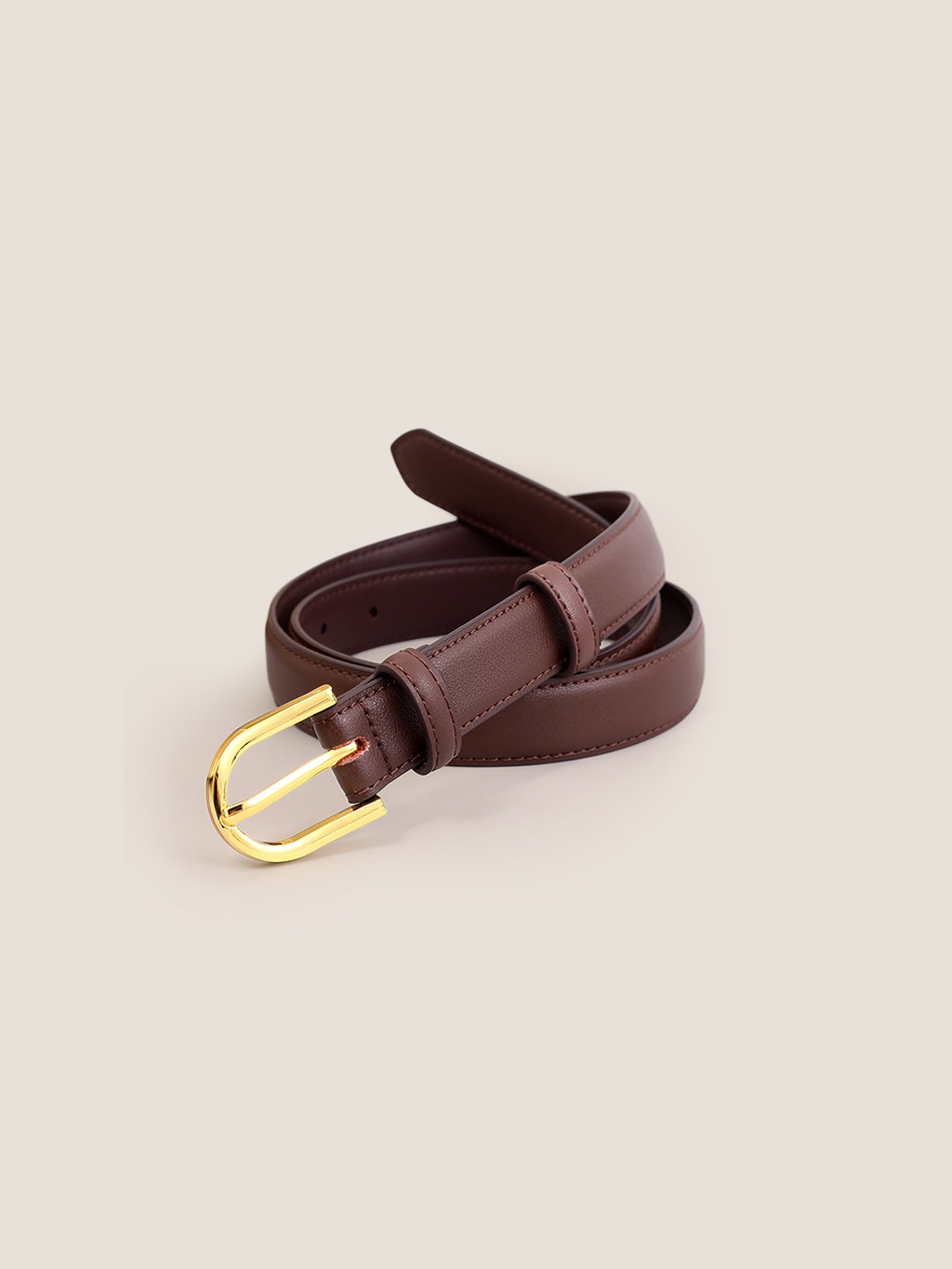 Premium Cowhide Belt With Retro Electroplated Alloy Buckle