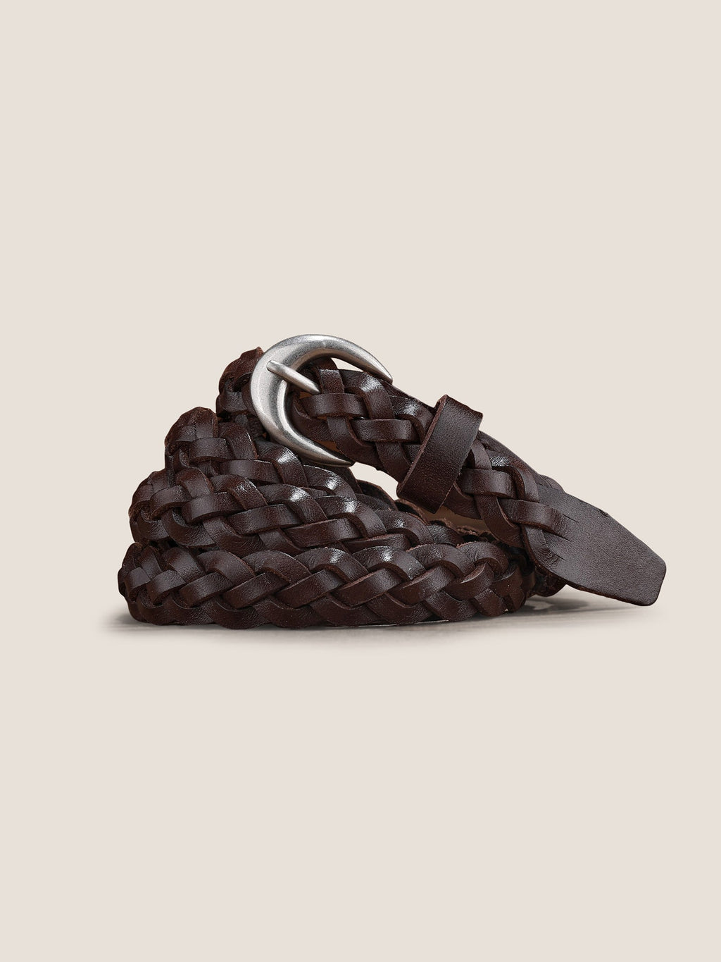 Premium Cowhide Retro Hand-Woven Twisted Thin Belt