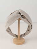 Linen Cross Wide Elastic Headband
