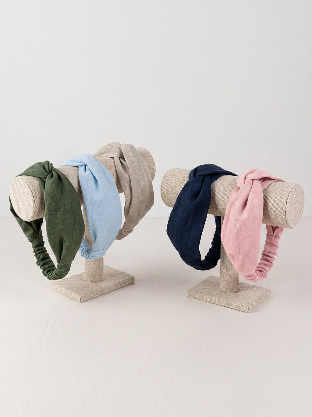 Linen Cross Wide Elastic Headband
