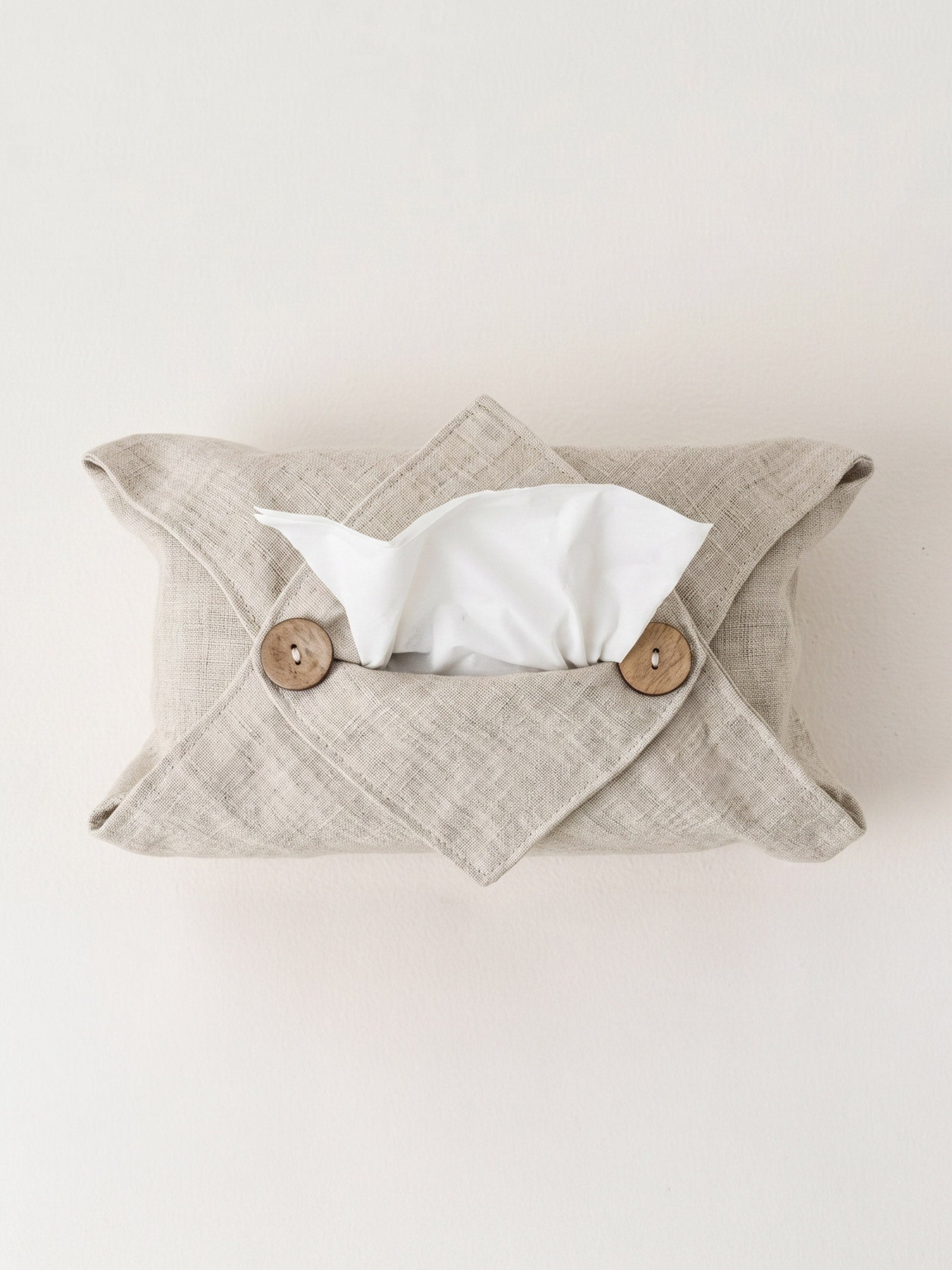 Linen Tissue Box Storage Cover