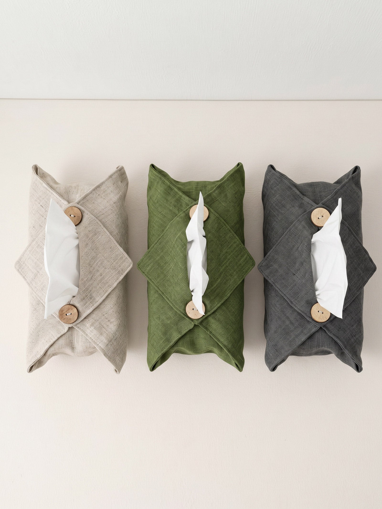 Linen Tissue Box Storage Cover
