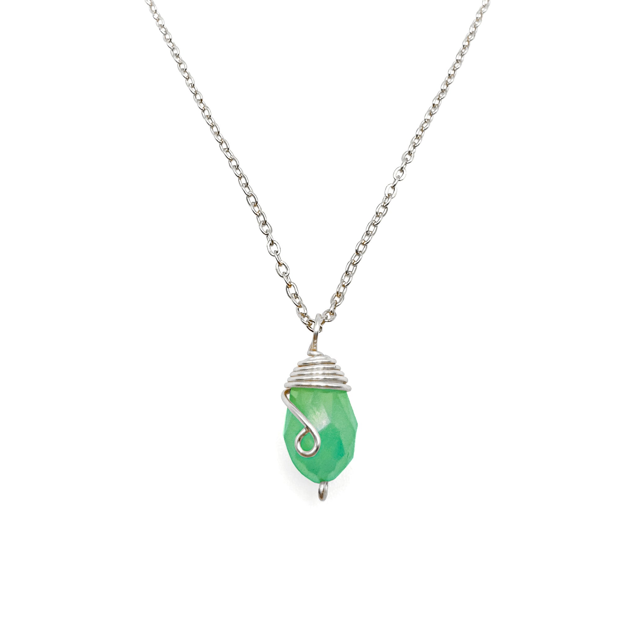 Silver Birthstone necklace