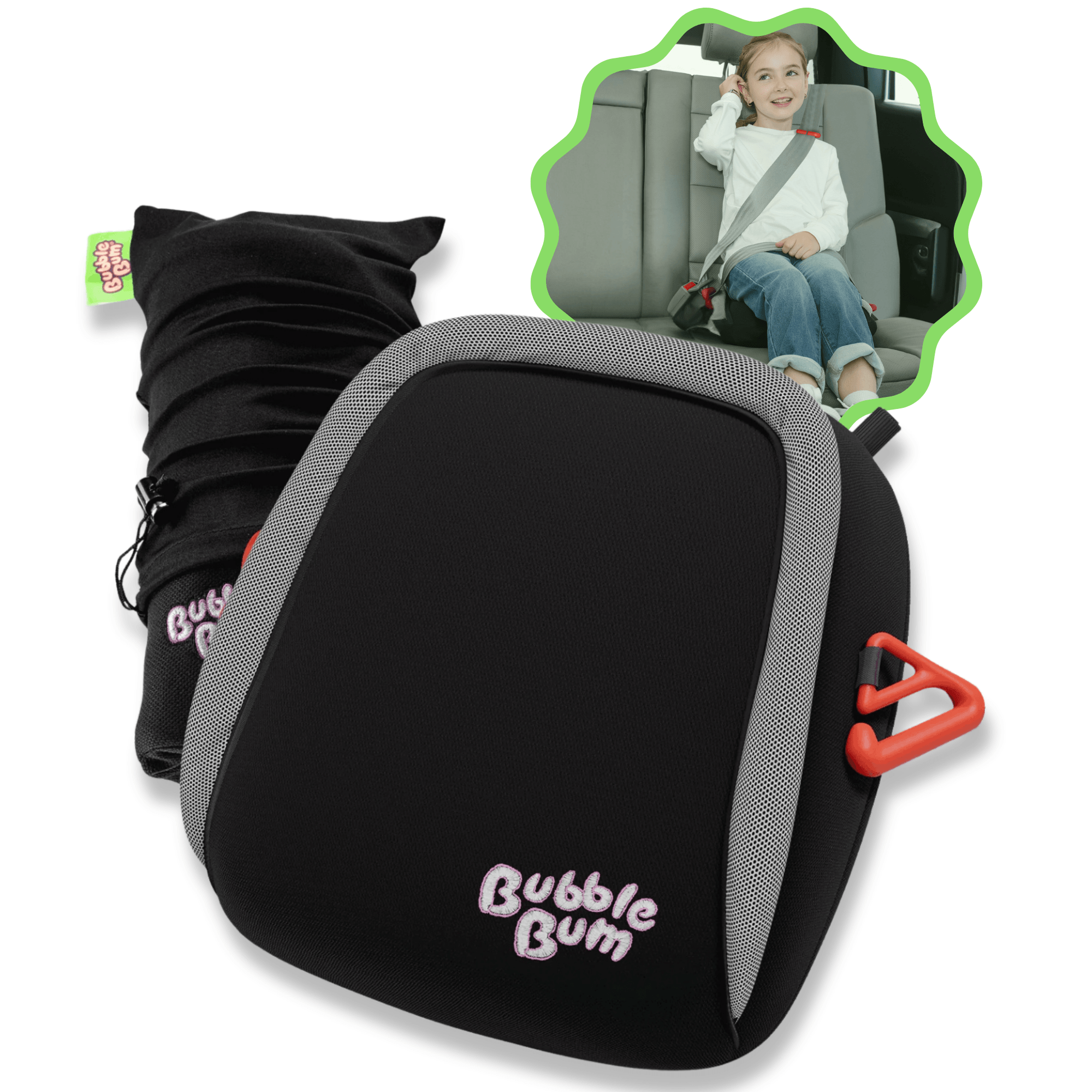 BubbleBum Inflatable Travel Booster Seat for Kids (Ages 4–11) Portable Car Booster for Taxis, ✔️ Rental Cars & Travel ✔️