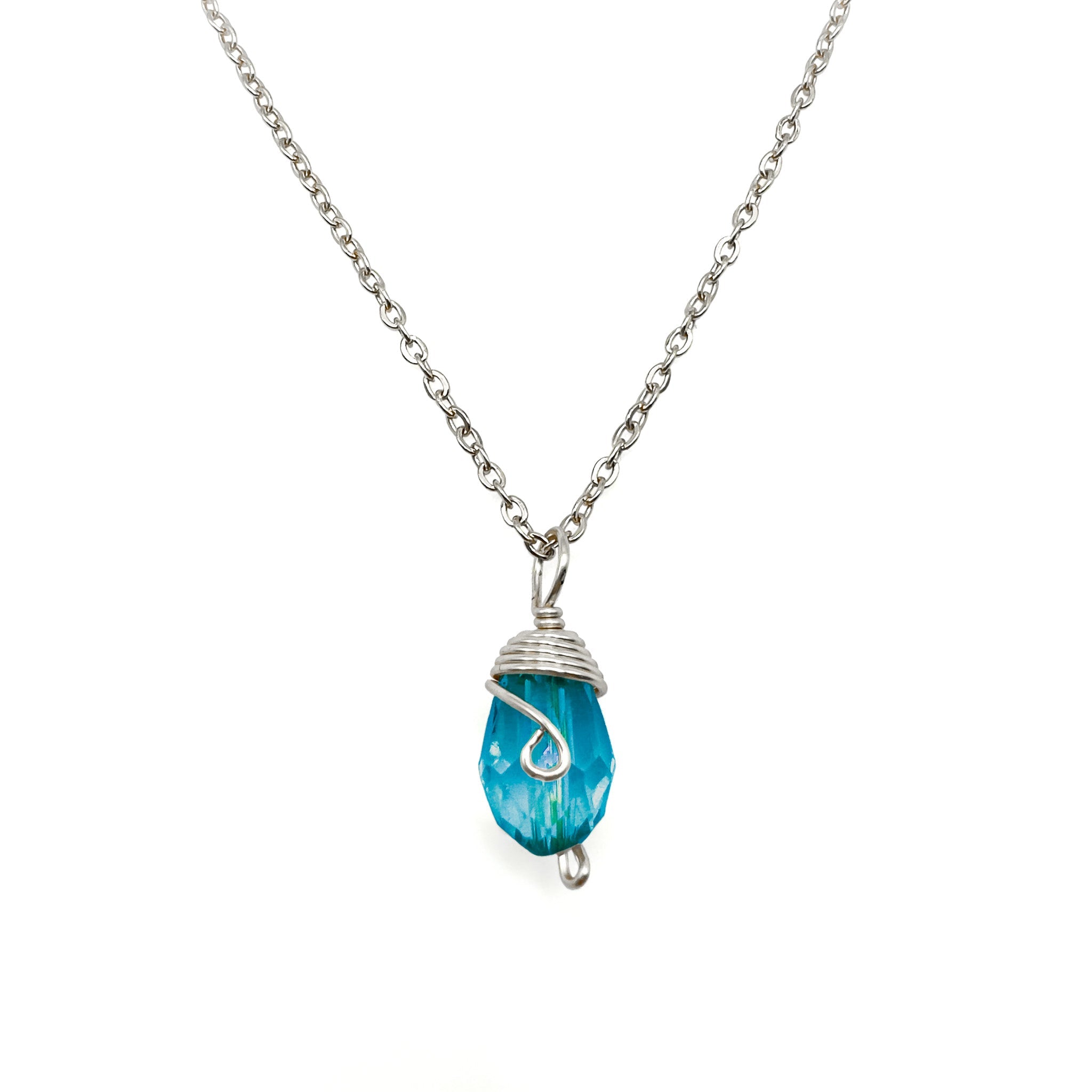 Silver Birthstone necklace