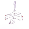 Fa-la-la silver ornament