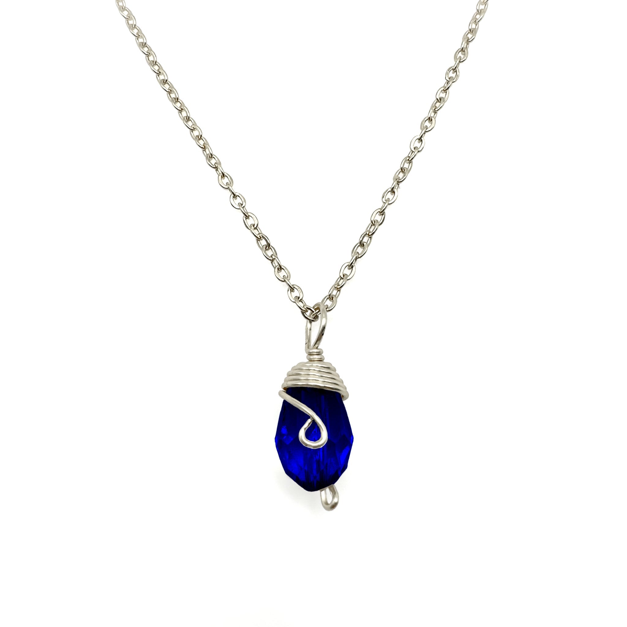 Silver Birthstone necklace