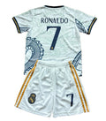 Ronaldo White Dragon Home Edition Kids Soccer Jersey Kit