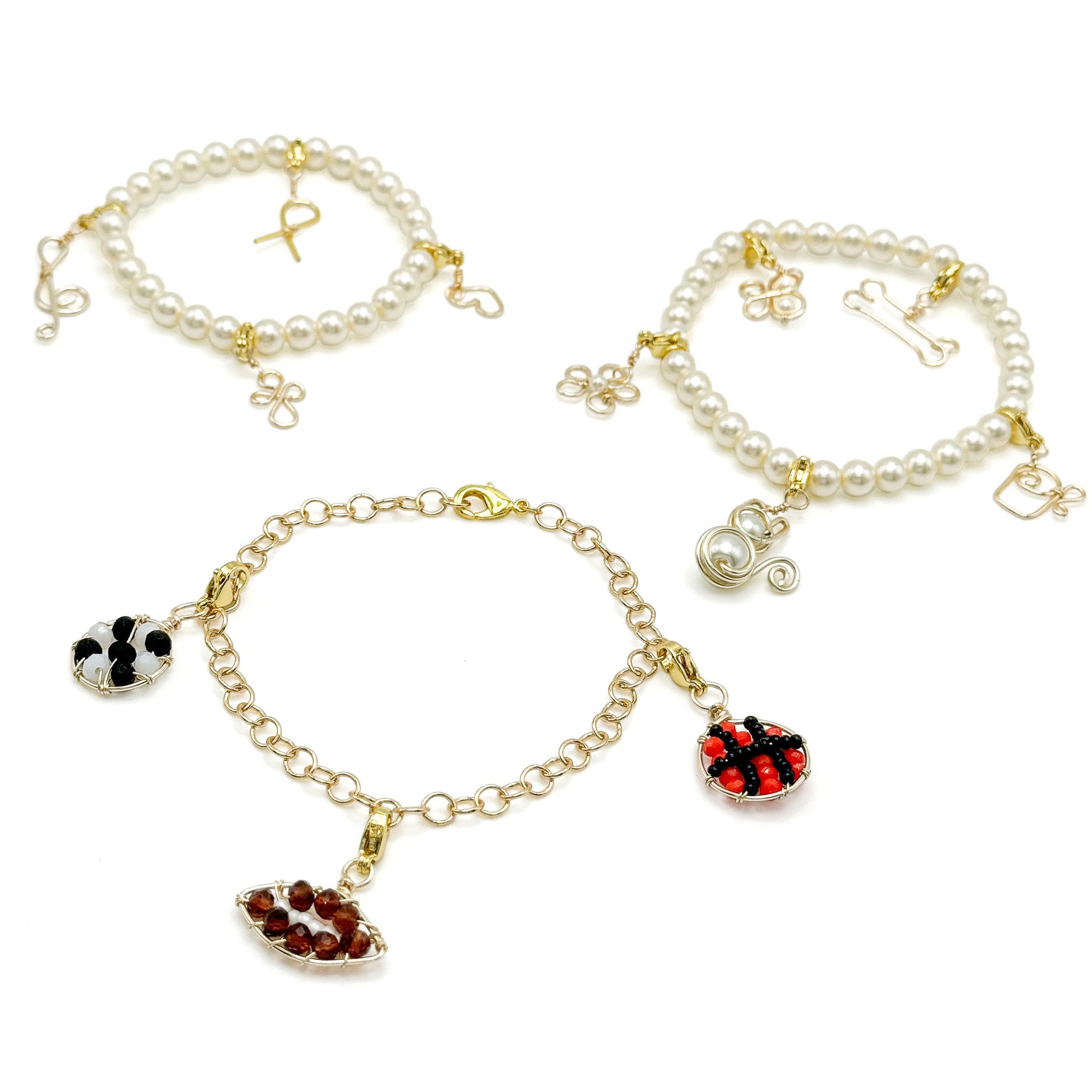 Flower gold charm