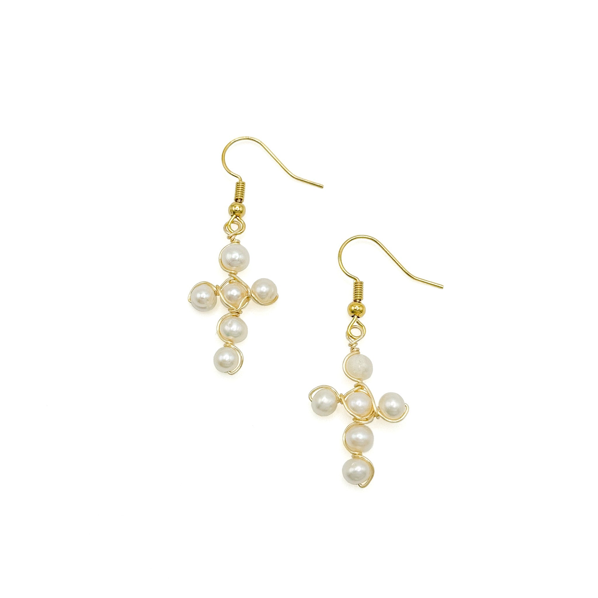 Good News gold earrings