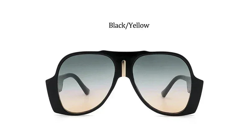Gradient Shades For Women Oversized Pilot Sunglasses Men Luxury Brand Vintage Unique Sunglasses Female UV400 Glasses Eyewear