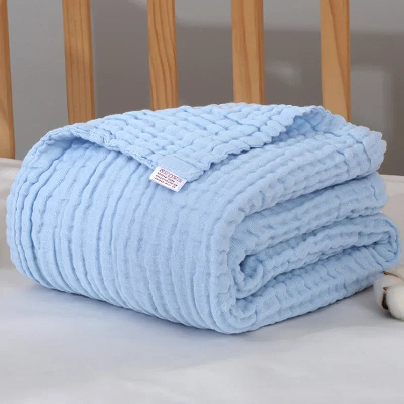 Baby Swaddle Blanket Muslin Newborn Wrap for Child Kids Boys Girls Bath Towel Infant Solid Soft Cotton Stroller Cover 105*105cm