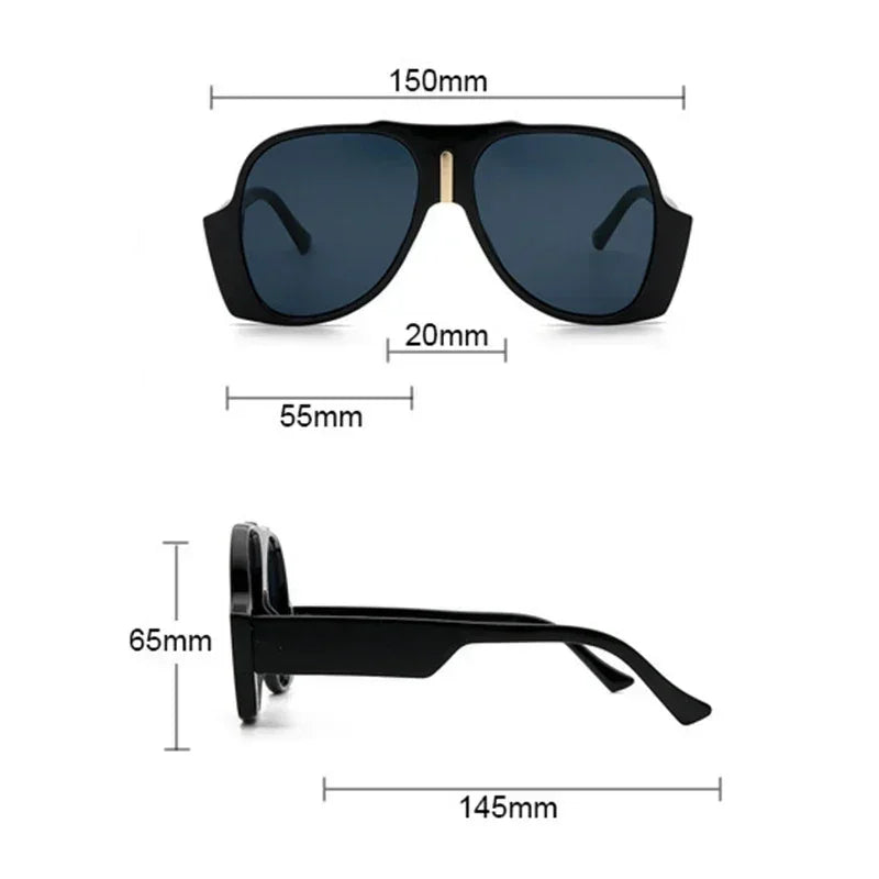 Gradient Shades For Women Oversized Pilot Sunglasses Men Luxury Brand Vintage Unique Sunglasses Female UV400 Glasses Eyewear