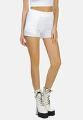 Solid Cotton Elastic Shorts | Comfortable Casual Shorts -femstylo