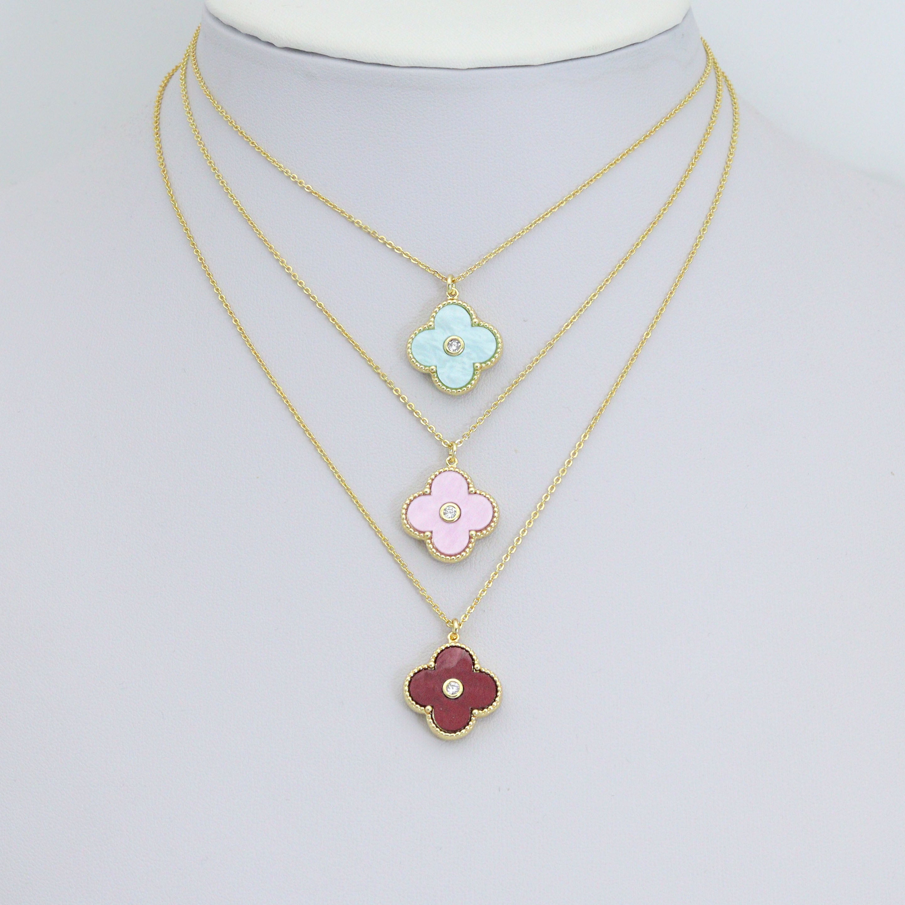 Colorful Mother of Pearl Flower Pendant Charm, Sku#FH246