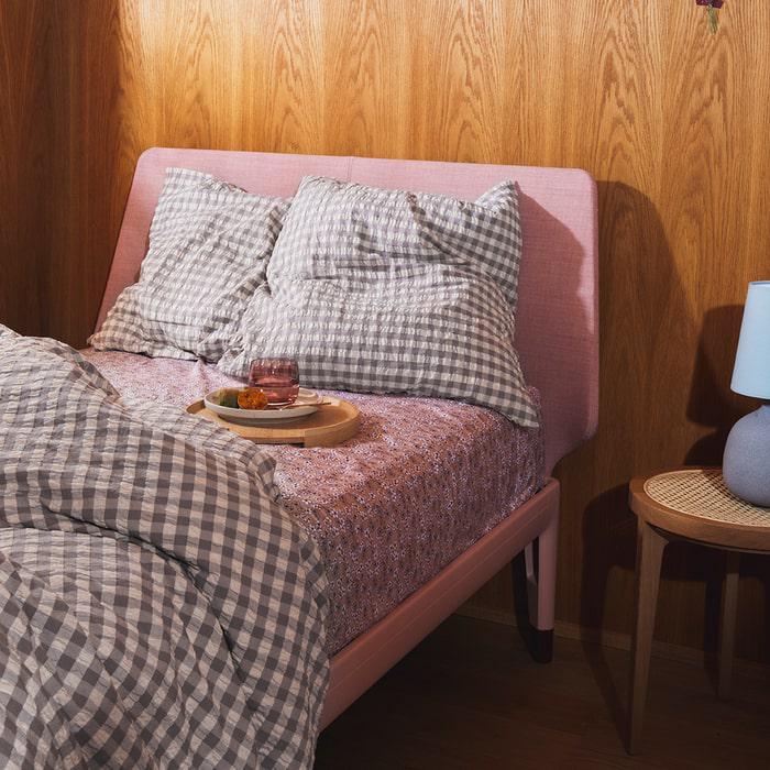 JUNA Bæk&Bølge Duvet Cover Set, King, Grey/Birch