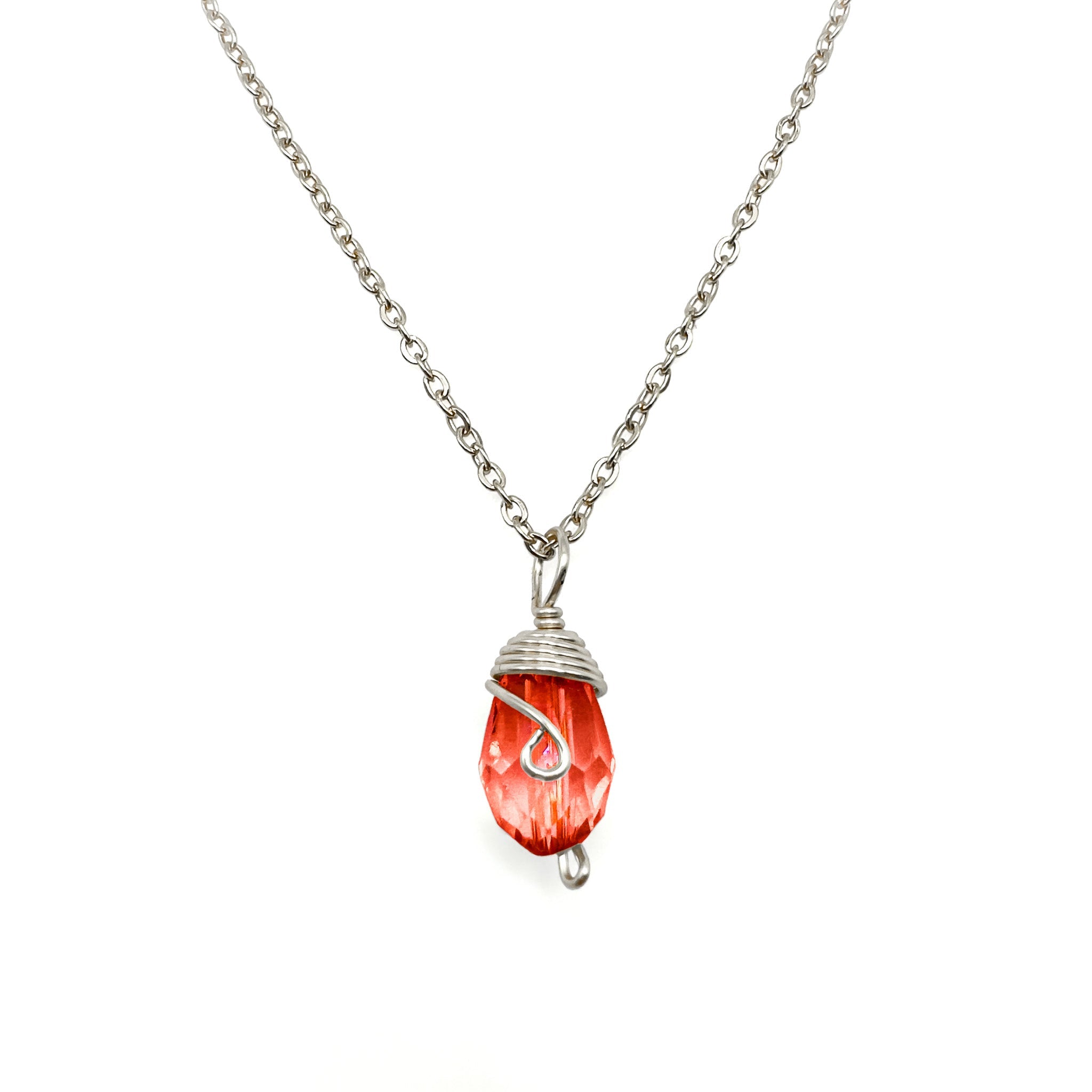 Silver Birthstone necklace