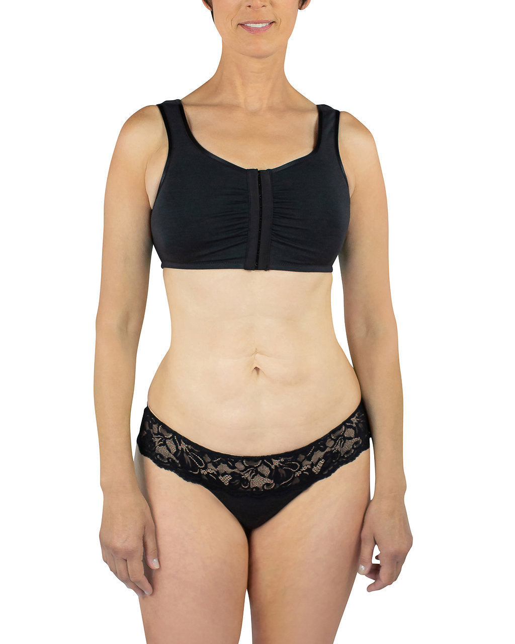 Maia Front Close Bra, Black